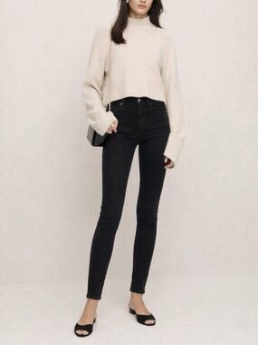 Reformation Liza Straight Jeans | Vintage Black Denim | High Rise | Size 26